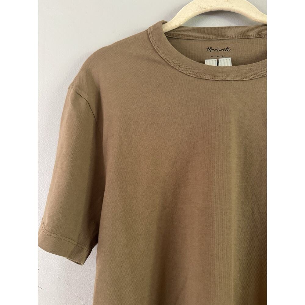 NWT Madewell Garment-Dyed Allday Crewneck Tee Dried Olive Green Men’s Size XS - Picture 6 of 8